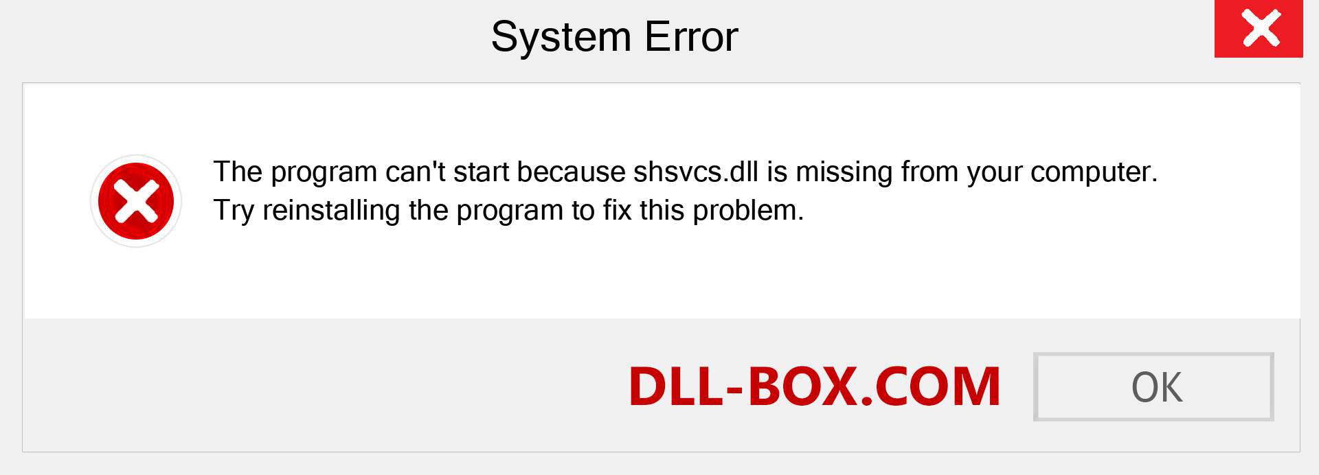 shsvcs.dll file is missing?. Download for Windows 7, 8, 10 - Fix  shsvcs dll Missing Error on Windows, photos, images